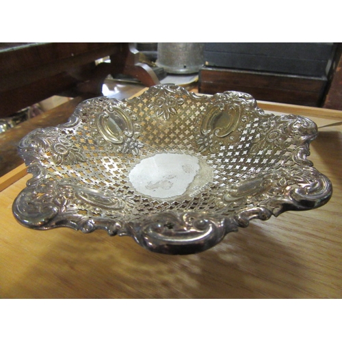 234 - PAIR OF PIERCED SILVER BONBON DISHES