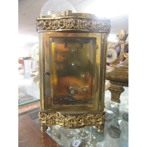 245 - BRASS CARRIAGE CLOCK