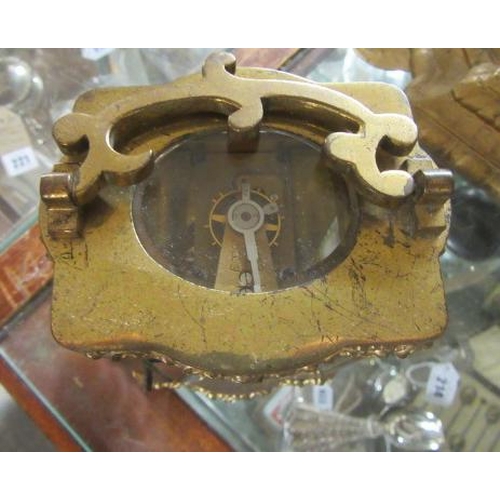 245 - BRASS CARRIAGE CLOCK