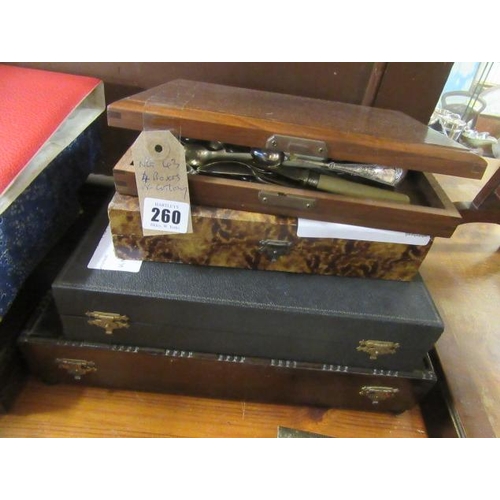 260 - TWO BOXES OF CUTLERY