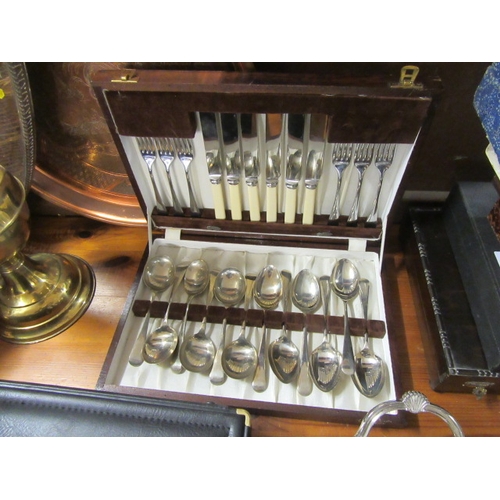 261 - FOUR CASES OF PLATED FLAT WARE