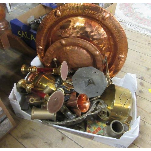 263 - BOX OF BRASS AND COPPER