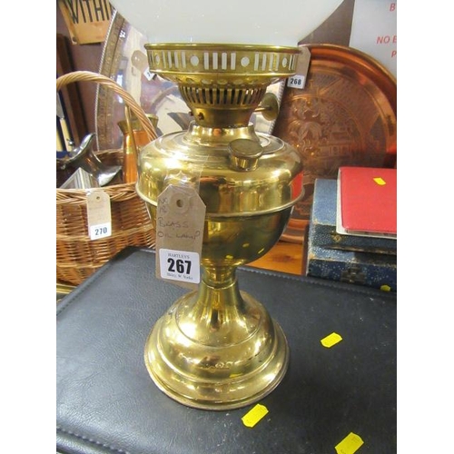 267 - BRASS OIL LAMP