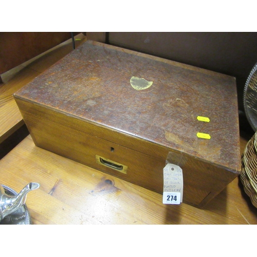 274 - OAK CASED CANTEEN OF CUTLERY