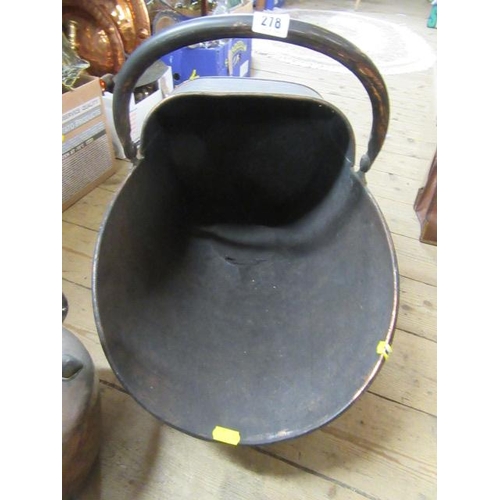 278 - COAL SCUTTLE AND KETTLE