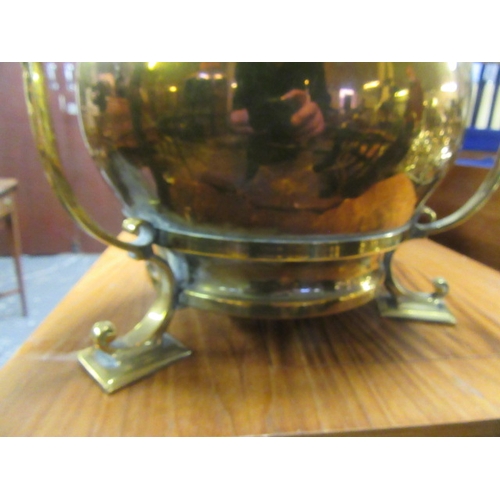 279 - BRASS JARDINIERE AND HORSE BRASSES