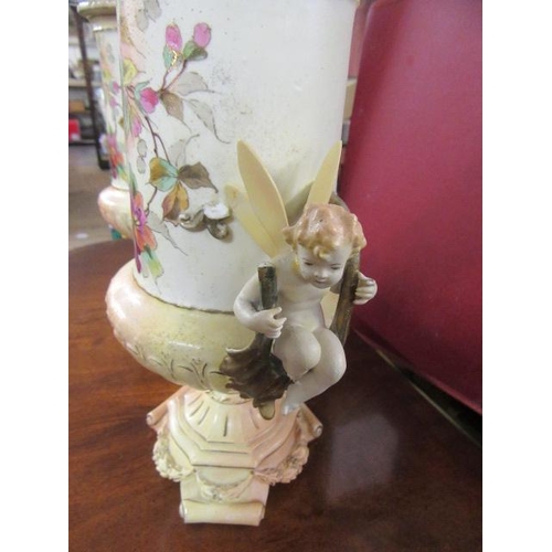 280 - PAIR OF CERAMIC LIDDED VASES