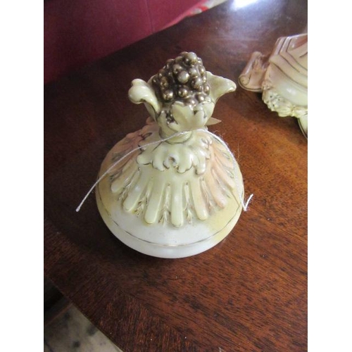 280 - PAIR OF CERAMIC LIDDED VASES