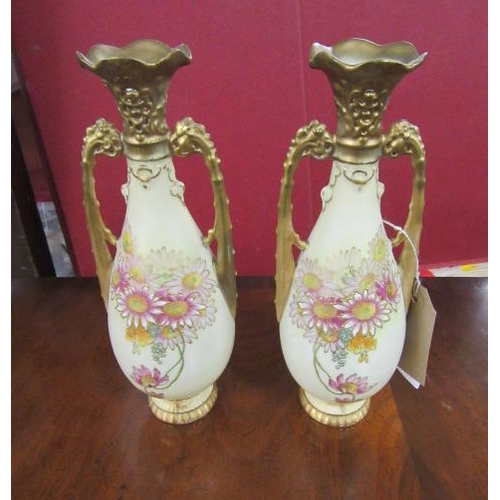 281 - PAIR OF ALEXANDRA PORCELAIN WORKS VASES
