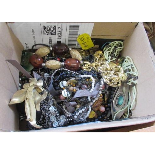 14 - BOX OF COSTUME JEWELLERY