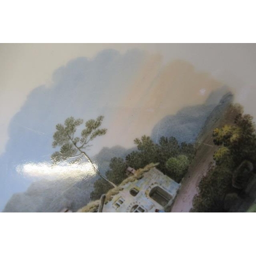 26 - A SET OF SIX FLIGHT, BARR & BARR PORCELAIN NAMED TOPOGRAPHICAL PLATES, of lobed circular form with g... 