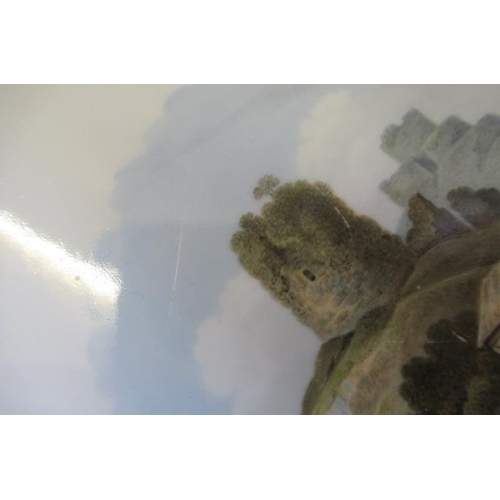 26 - A SET OF SIX FLIGHT, BARR & BARR PORCELAIN NAMED TOPOGRAPHICAL PLATES, of lobed circular form with g... 