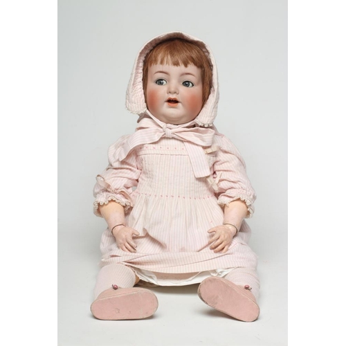 150 - A Kammer & Reinhardt bisque socket head flirty doll, with blue glass flirty eyes, sleeping eyelids, ... 