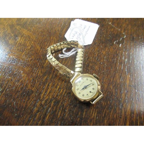 177 - LADY'S 9CT GOLD CASED WRISTWATCH