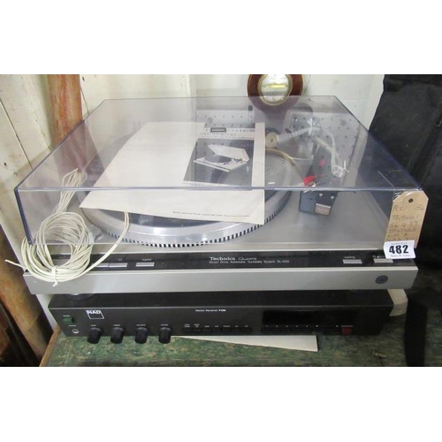 482 - TECHNICS SLQ33 TURNTABLE WITH NAD 7125 AMPLIFIER