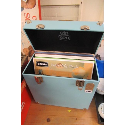 549 - GBO RECORD BOX WITH RE ISSUE LPS INCLUDING OASIS DEFINITELY MAYBE