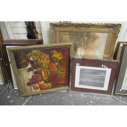 728 - TWO GILT FRAMED PRINTS AND A LIMITED EDITION PRINT