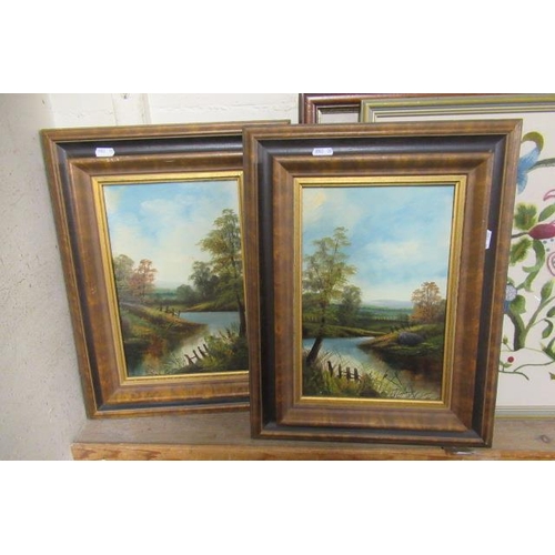 741 - PAIR OF FRAMED OILS