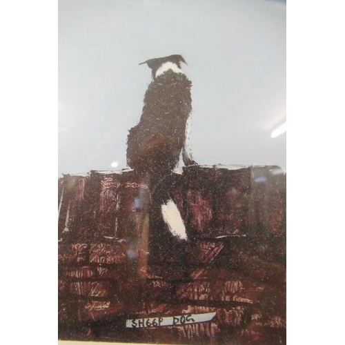 752 - SIGNED PETER BROOK PRINT ENTITLED SHEEPDOG