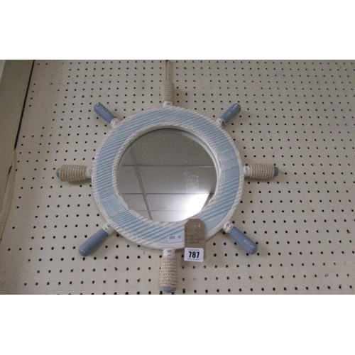 787 - NOVELTY SHIPS WHEEL MIRROR