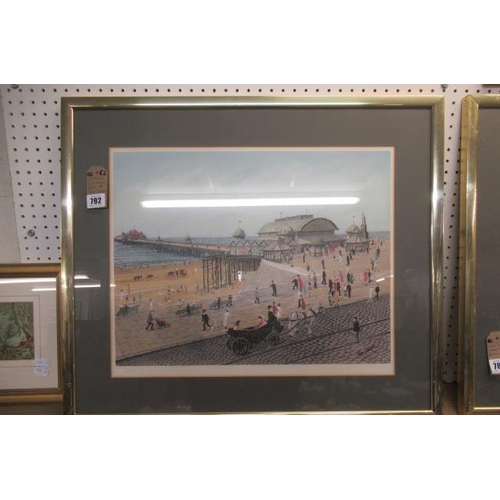 792 - VICTORIA PIER   PRINT SIGNED TOM DODSON