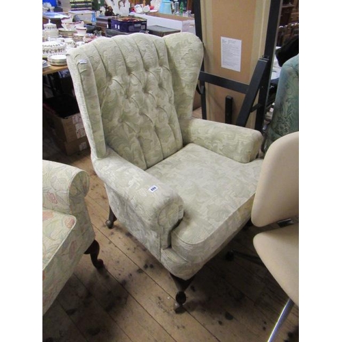 886 - UPHOLSTERED ARMCHAIR