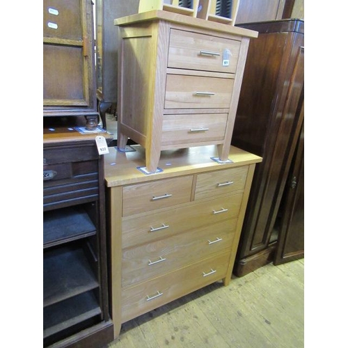 921 - TWO MODERN CHESTS OF DRAWERS