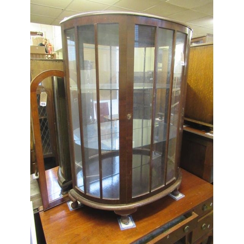 924 - DEMI LUNE DISPLAY CABINET