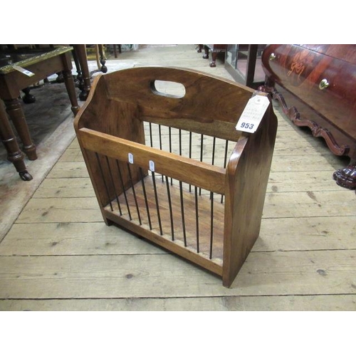 953 - INDIAN HARD WOOD MAGAZINE RACK