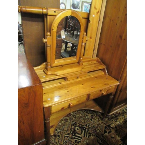 958 - PINE DRESSING TABLE AND MIRROR