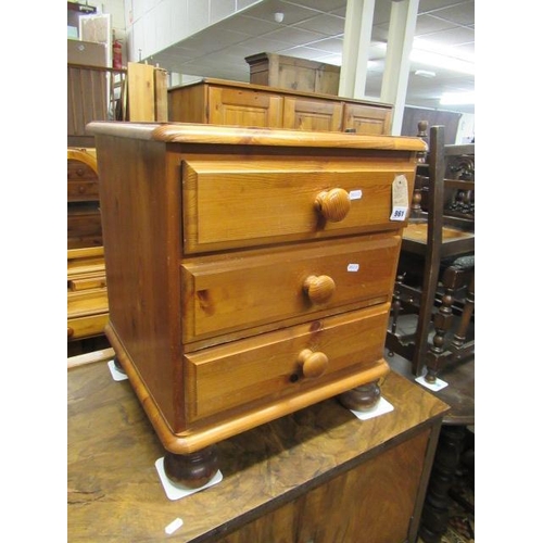 961 - PAIR OF PINE BEDSIDE CABINETS