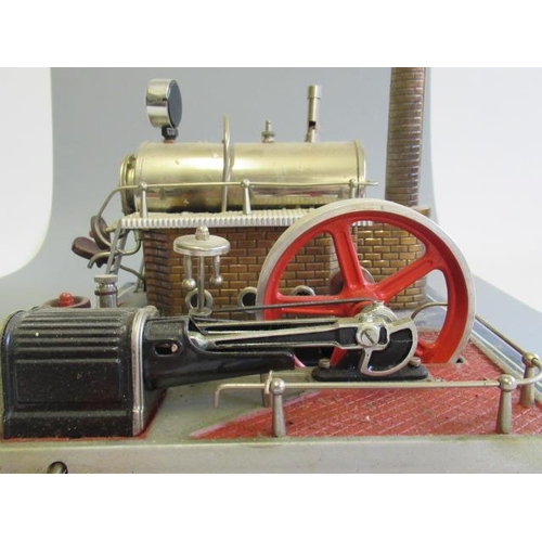 223 - A Wilesco D24 steam engine, spirit fired single cylinder, 33cm x 27cm x 30cm, G (Est. plus 21% premi... 