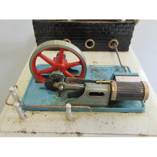 227 - Fleischmann single cylinder stationery steam engine, marked 