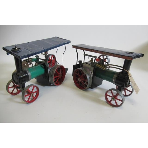 234 - Two playworn Mamod TE1 traction engines, some overpainting and replacement parts, P-F (Est. plus 21%... 