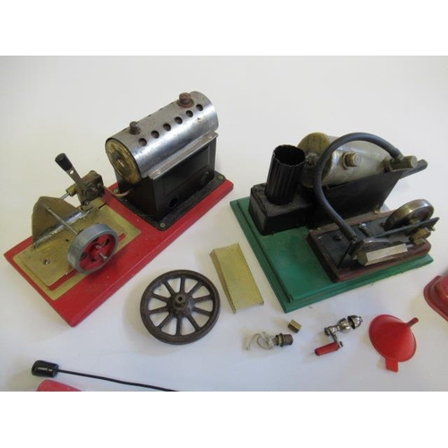 235 - Three playworn stationary steam engines comprising Mamod SE1 Mamod/Meccano and scratch build single ... 