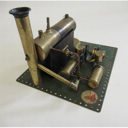 237 - Large Bowman twin cylinder steam engine M122, some modifications and resoldering, F-P (Est. plus 21%... 