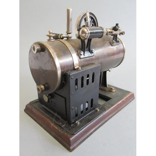 242 - Carette spirit fired overtype single cylinder steam engine, model finished to a high quality, cast i... 