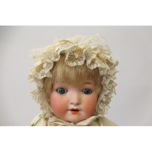 32 - Two Heubach Koppelsdorf bisque socket head dolls, comprising one 15