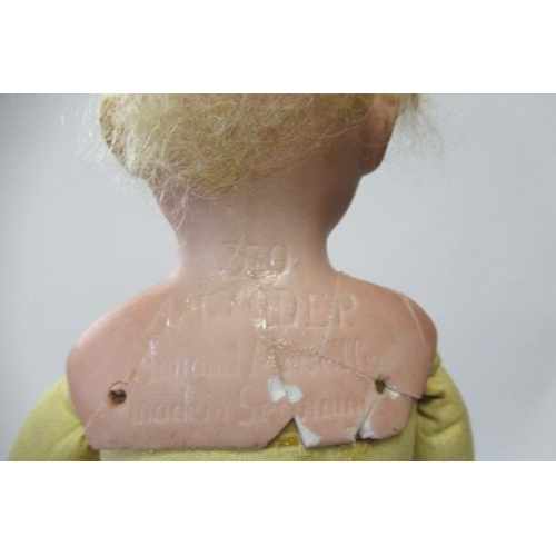 67 - Two Armand Marseille bisque shoulder head dolls, comprising a 13