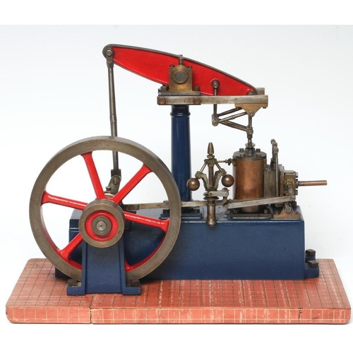 916 - A well made model of a Stuart Beam Engine fitted with working regulator and cylinder drain cocks, G ... 