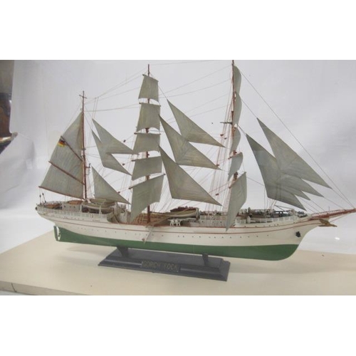 925 - A well finished kit model of training ship Grock Fock in clear perspex case, G (Est. plus 21% premiu... 