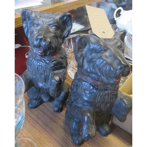 112 - PAIR OF CERAMIC SCOTTIE DOGS