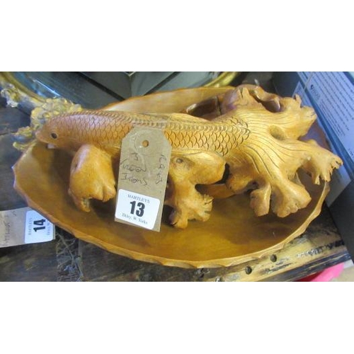 13 - THREE TREEN ITEMS