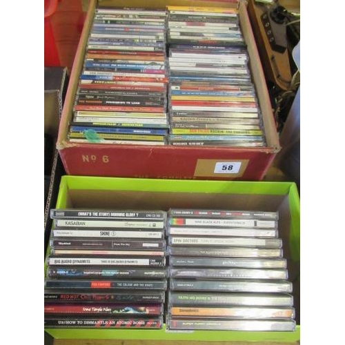 58 - LARGE QUANTITY OF 1990S CDS INCLUDING OASIS FOO FIGHTERS AND RED HOT CHILLI PEPPERS