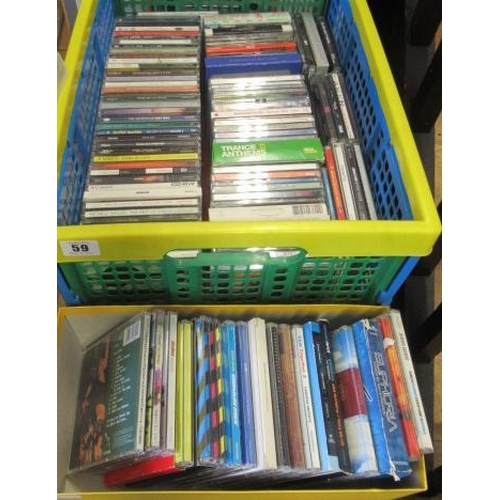 59 - TWO BOXES OF EARLY 2000S TRANCE MUSIC ETC