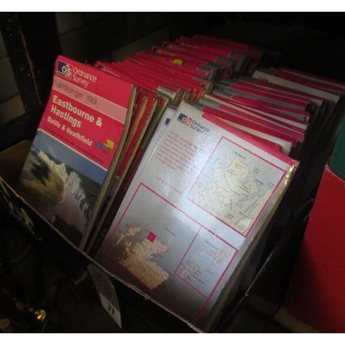 77 - BOX OF ORDNANCE SURVEY  MAPS