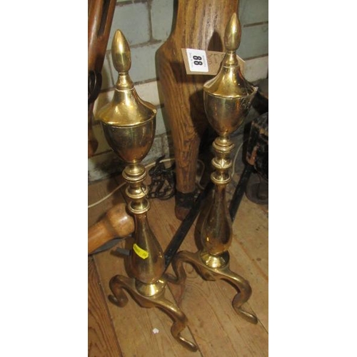 88 - BRASS FIRE DOGS