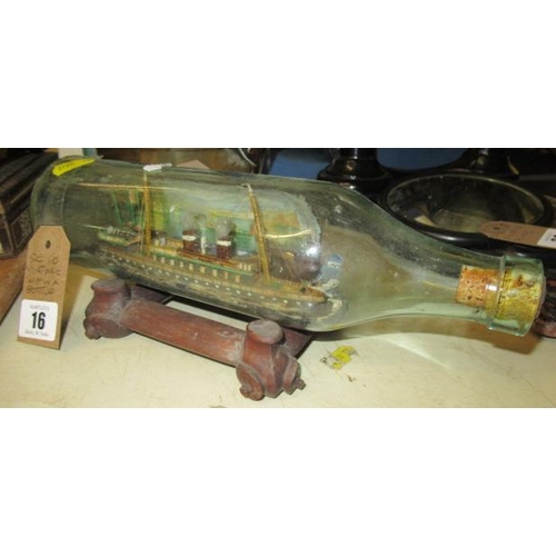 16 - VINTAGE SHIP IN BOTTLE