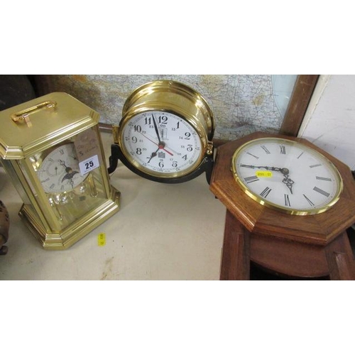 25 - THREE CLOCKS