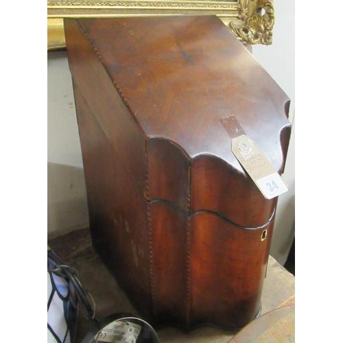 34 - CONVERTED MAHOGANY KNIFE BOX